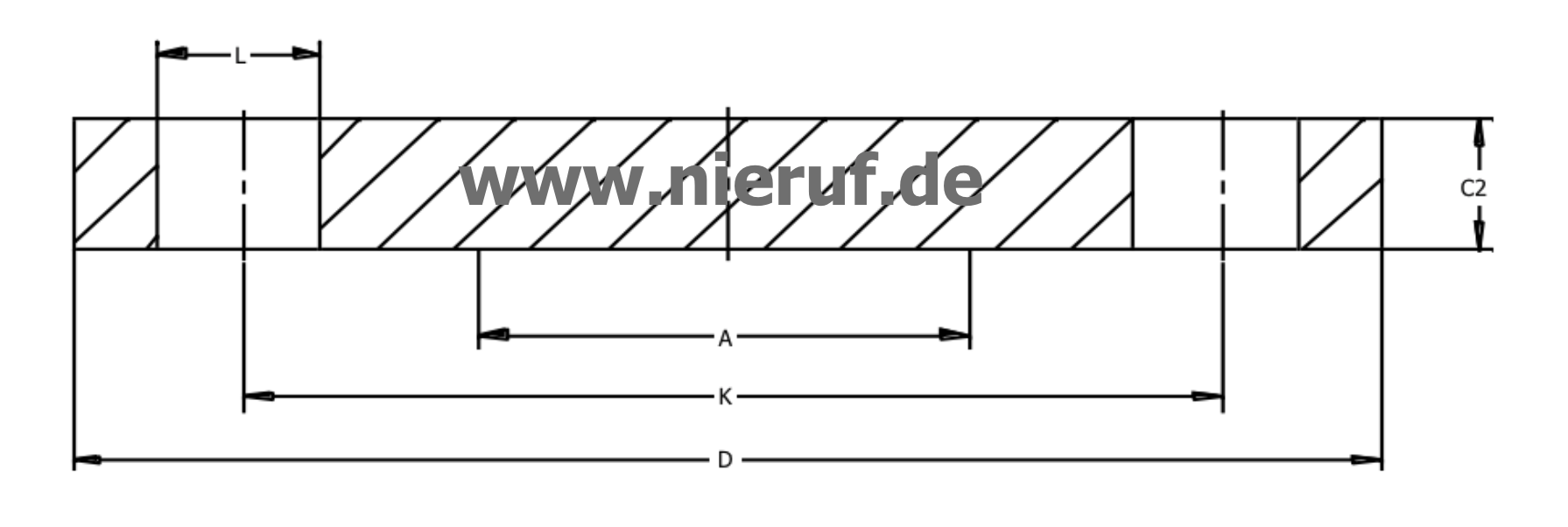 Kołnierz zaślepiający DN100 PN10/16 EN1092-1 05 A 1.4541