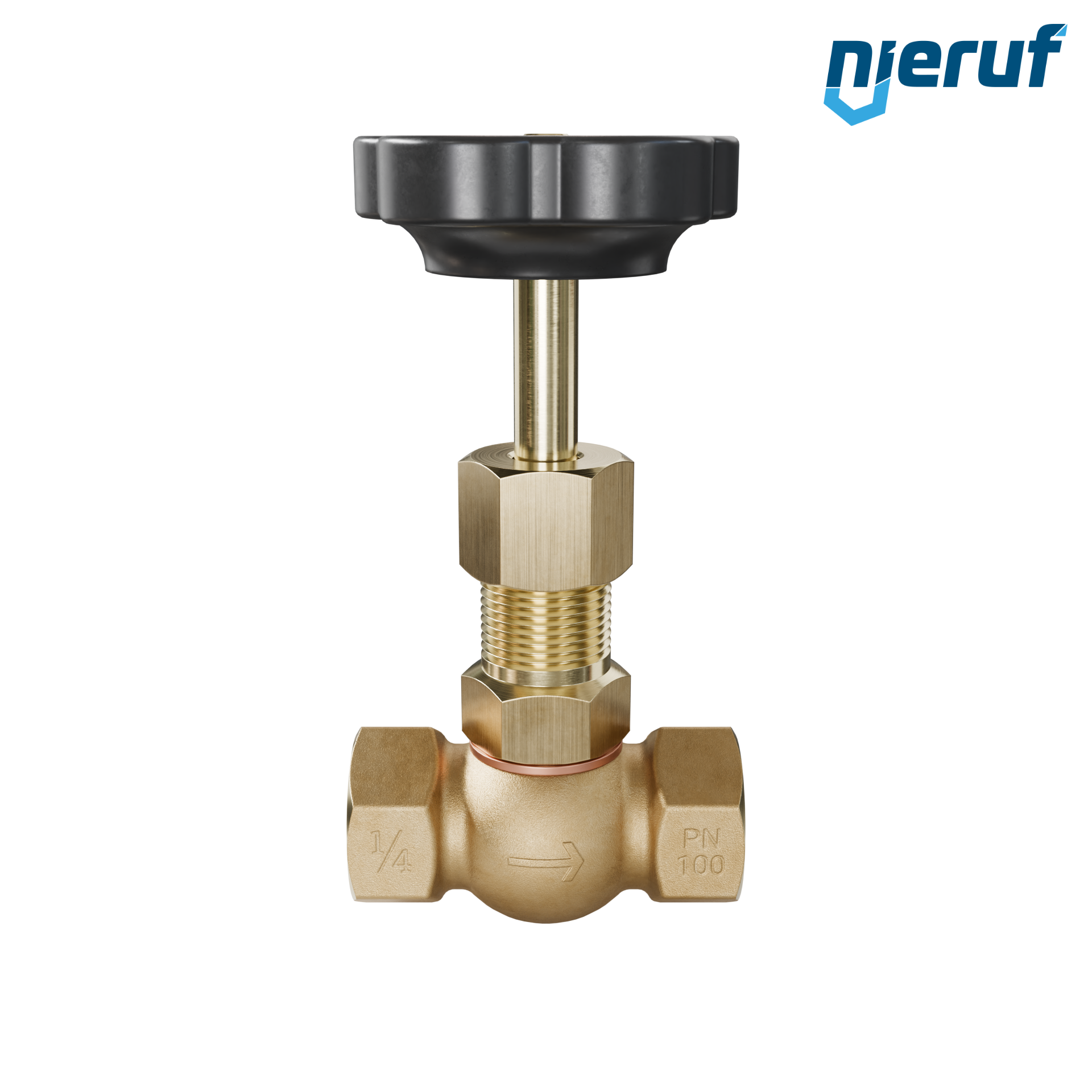 Zawór iglicowy 1/4" cala NV02 Mosiądz