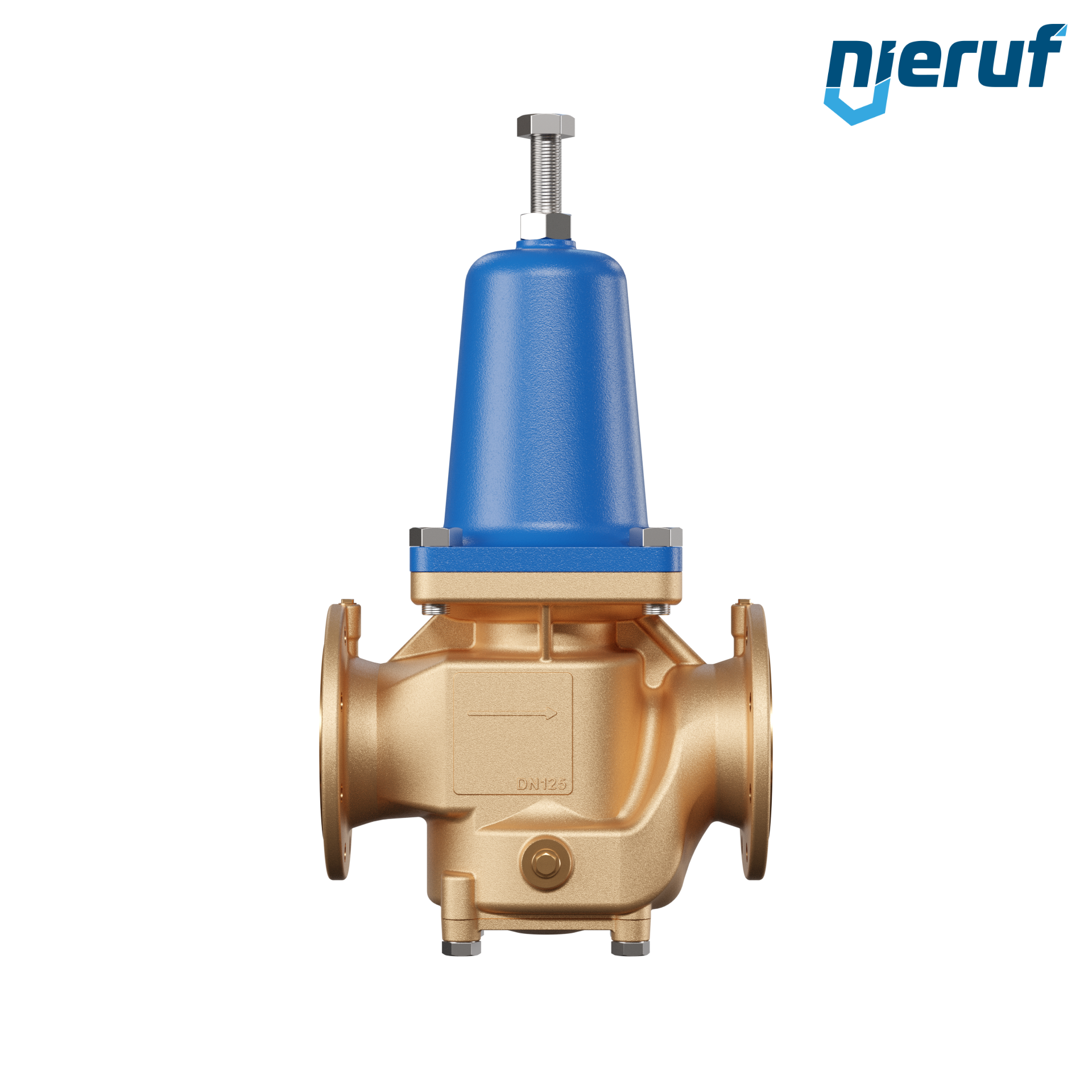 Kołnierzowy reduktor ciśnienia DN125 DM16 brąz FKM 0.5 - 4.0 bar