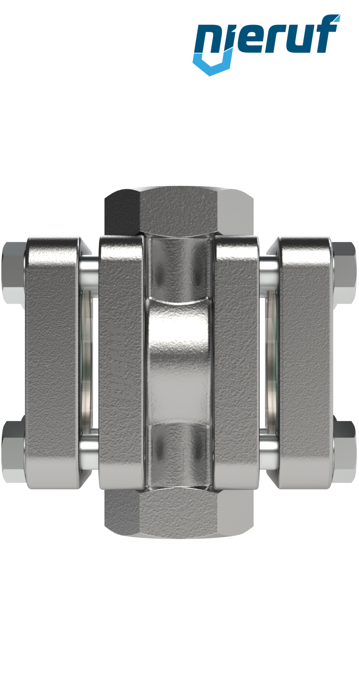 Wziernik z gwintem DN25 - 1" cal Żeliwo szare GG25 Szkło borokrzemowe Wersja z rotorem PTFE