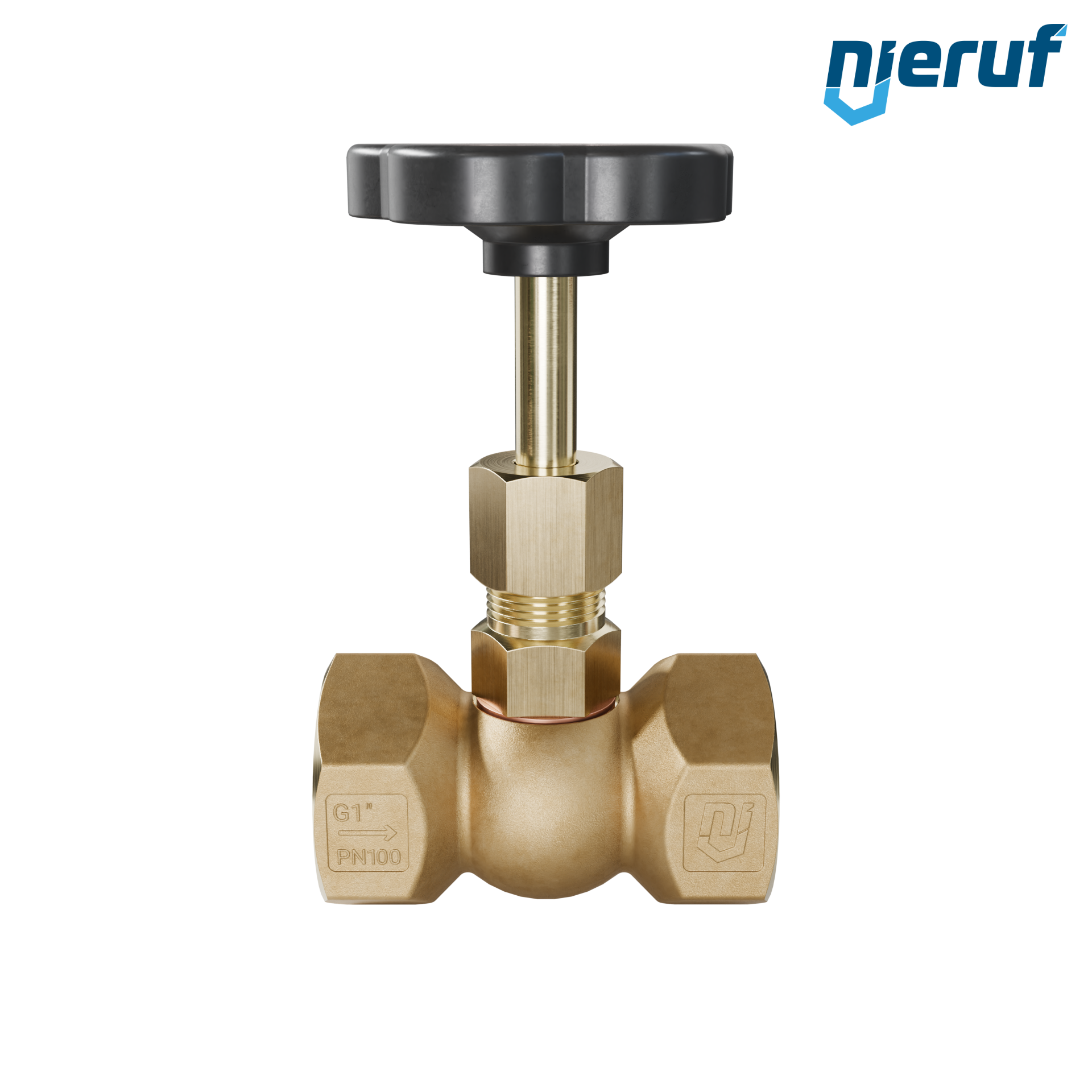 Zawór iglicowy 1" cal NV02 Mosiądz