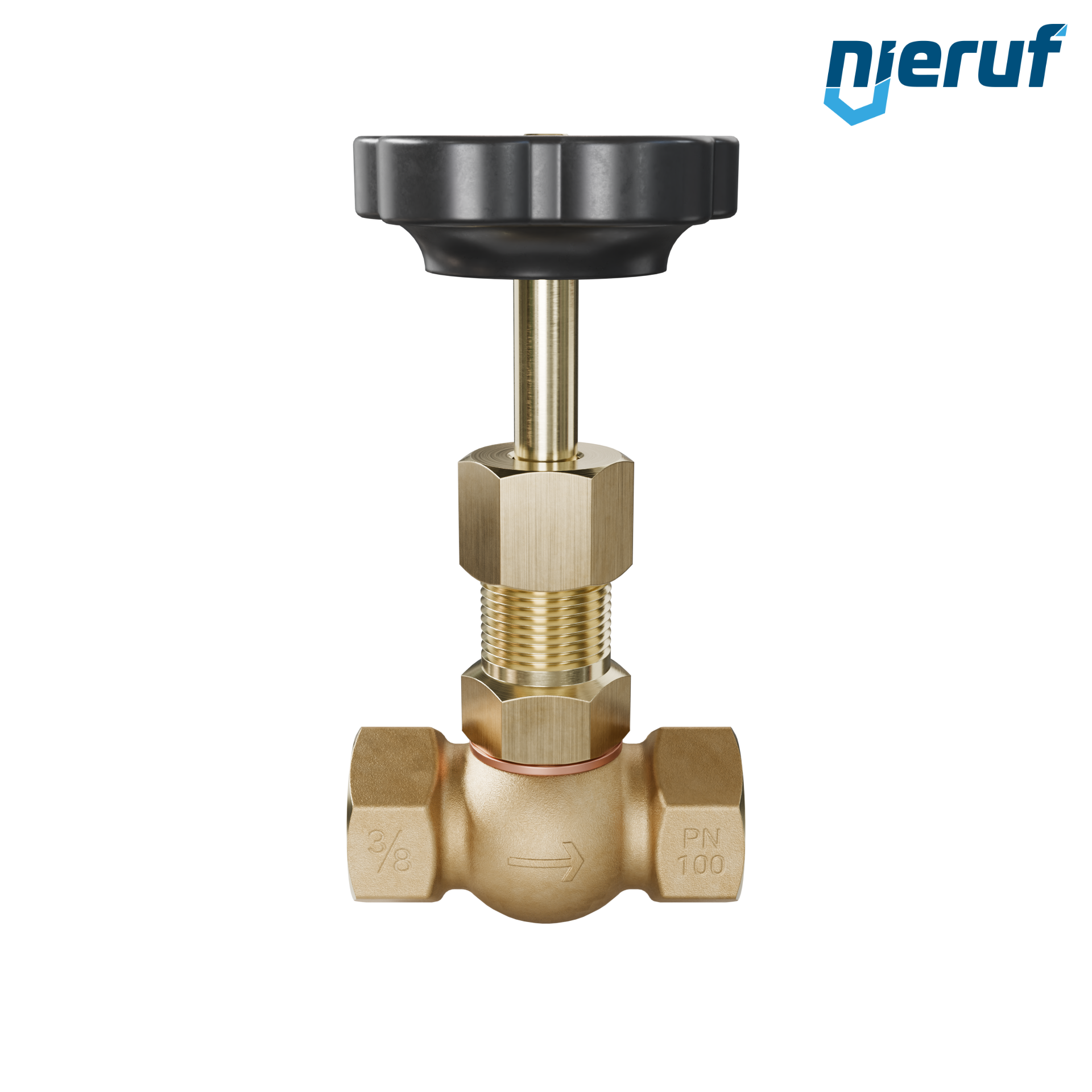 Zawór iglicowy 3/8" cala NV02 Mosiądz