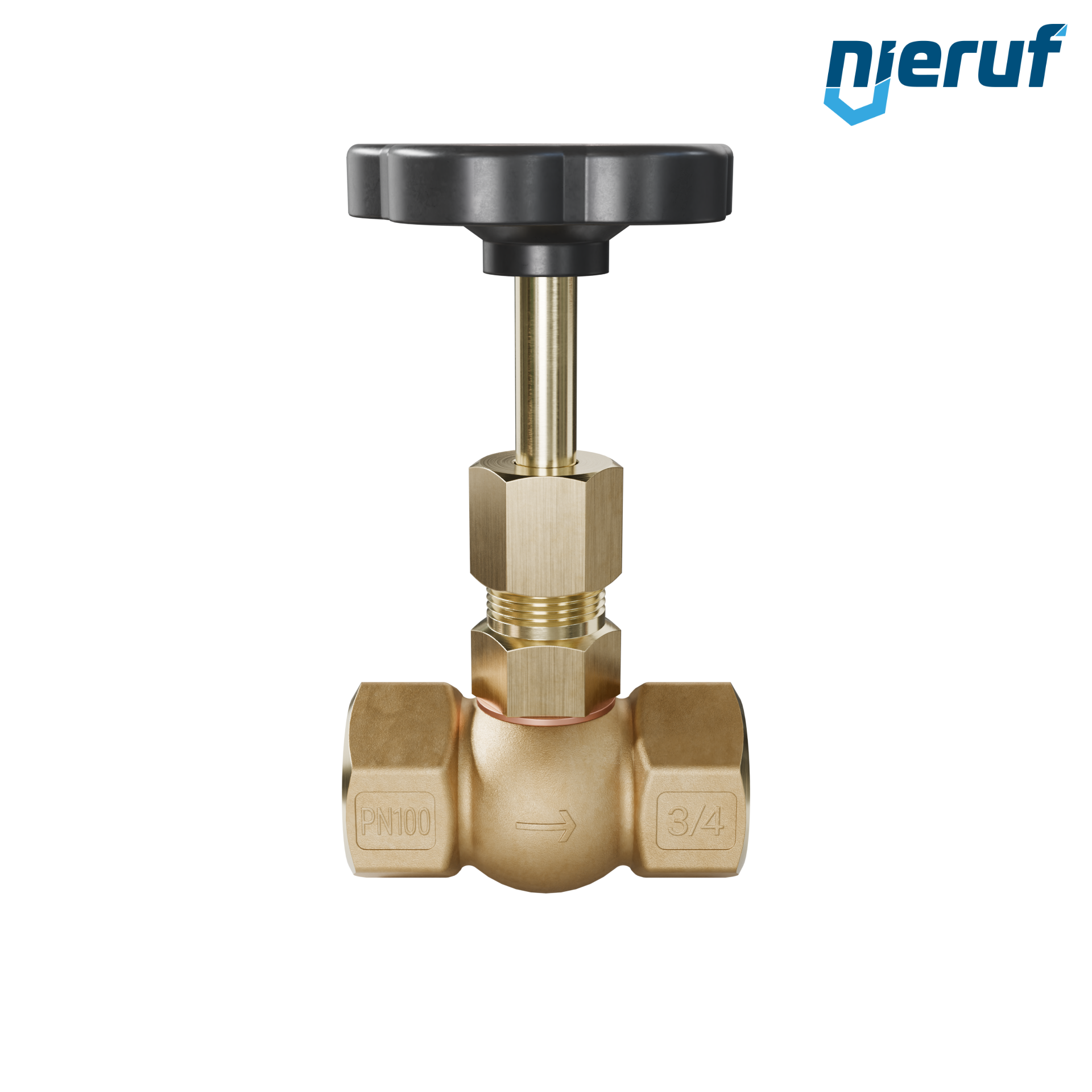 Zawór iglicowy 3/4" cala NV02 Mosiądz