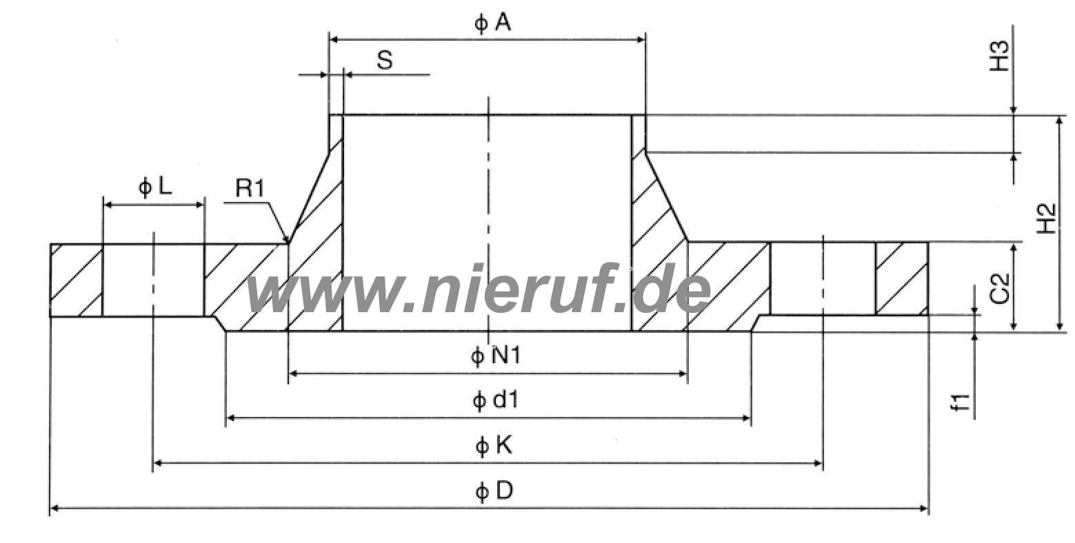 Kołnierz DN80 PN25/40 EN1092-1 11 B1 1.4571